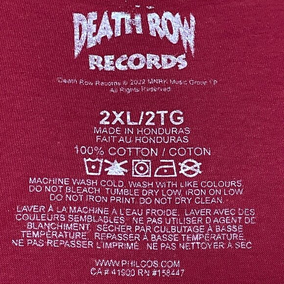 Death Row Records 1991 Rap T-shirt size 2XL - Picture 3 of 4